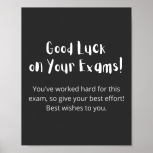 Lycka till på Exams! Poster