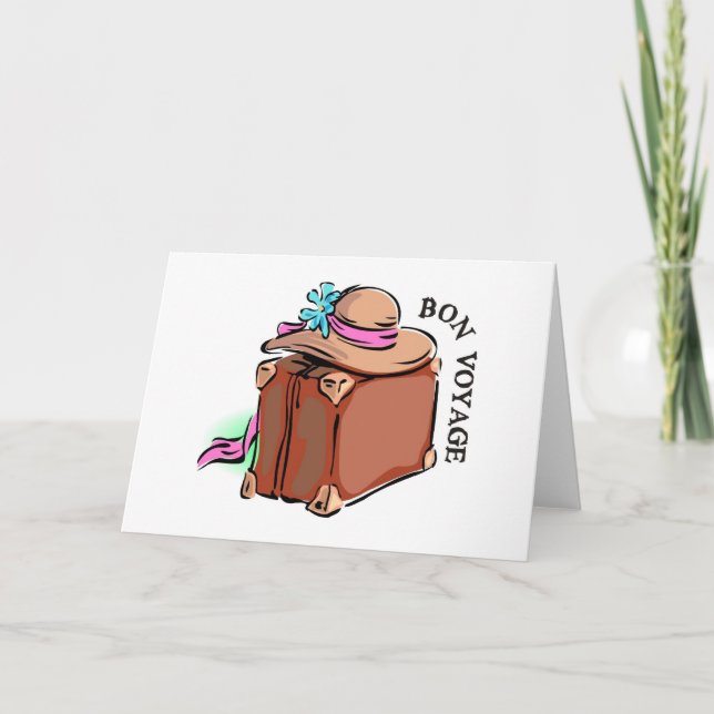 Lycka till på resan, ha en trevlig resa! Bagage oc Kort (Framsida)