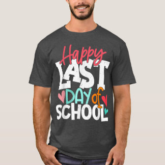 Lycka till på sista skoldagen Lärare Elev Examen T Shirt