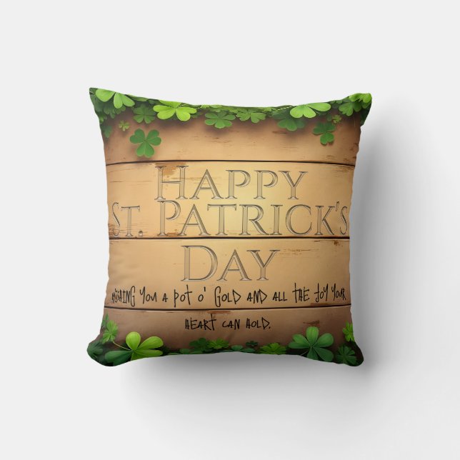 Lycka till på St. Patrick’s Day 🍀 Kudde (Framsida)