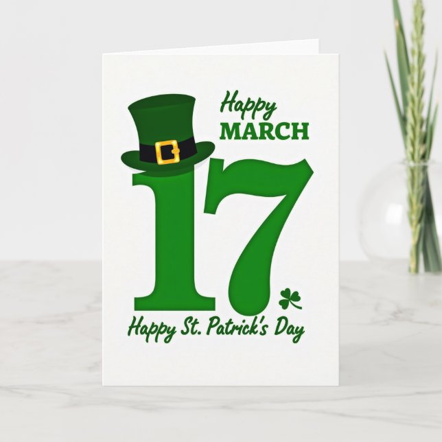 Lycka till på St Patricks dag 17 Kort (Framsida)