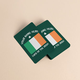 Lycka till på St Patricks dag Anpassat Namn Shamro Kort