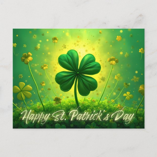 Lycka till på St. Patricks dag Helg Vykort (Framsida)