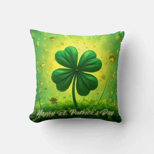 Lycka till på St. Patricks dag Kudde (Framsida)