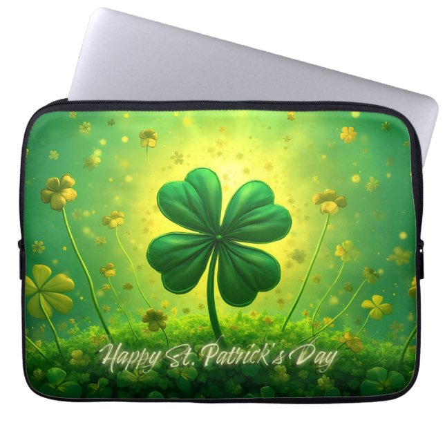 Lycka till på St. Patricks dag Laptop Fodral (Framsidan)