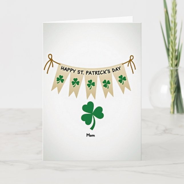 Lycka till på St. Patricks dag Mamma-kort Kort (Framsida)