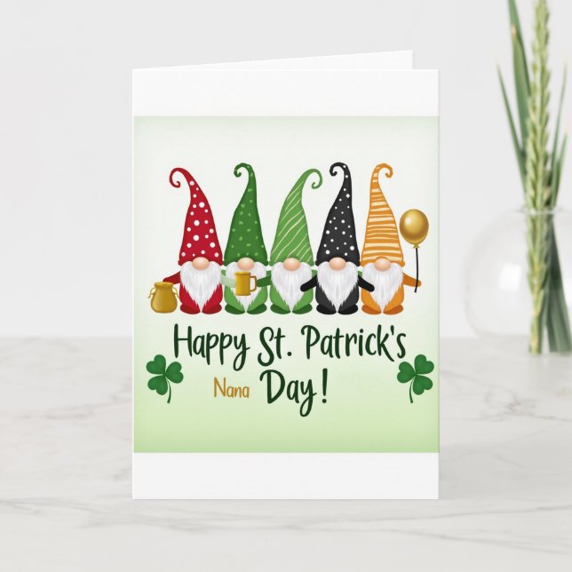 Lycka till på St Patricks dag Mormor kort (Framsida)