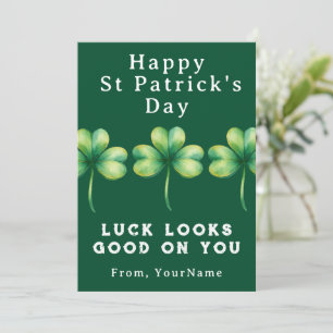 Lycka till på St. Patricks dag Shamrock Grattulati Inbjudningar