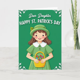 Lycka till på St Patricks Day Dotter Kort