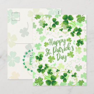 Lycka till på St. Patrick's Day Irländska välsigne Helg Vykort