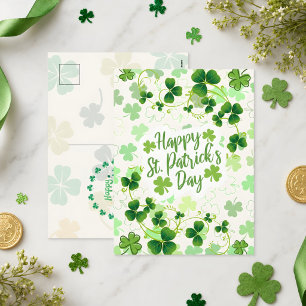 Lycka till på St. Patrick's Day Irländska välsigne Helg Vykort