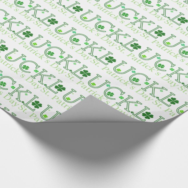 Lycka till på St. Patrick's Day Presentpapper (Hörn)