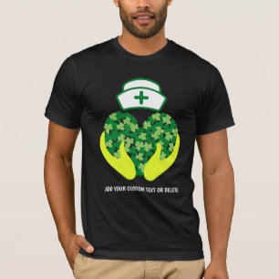 Lycka till på St. Patrick's Day Sjuksköterska Sham T Shirt