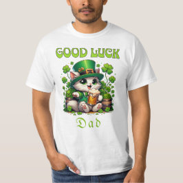 Lycka till Pappa Shamrocks St patrick's day Beer C T Shirt