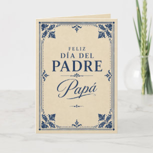 Lycka till pappas dag Pappa Elegant Blå Kort