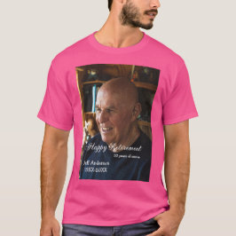 Lycka till pensionen lägg till namn foto års tjäns t shirt