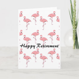 Lycka Till Pensionen Rosa Flamingo Mönster Kort