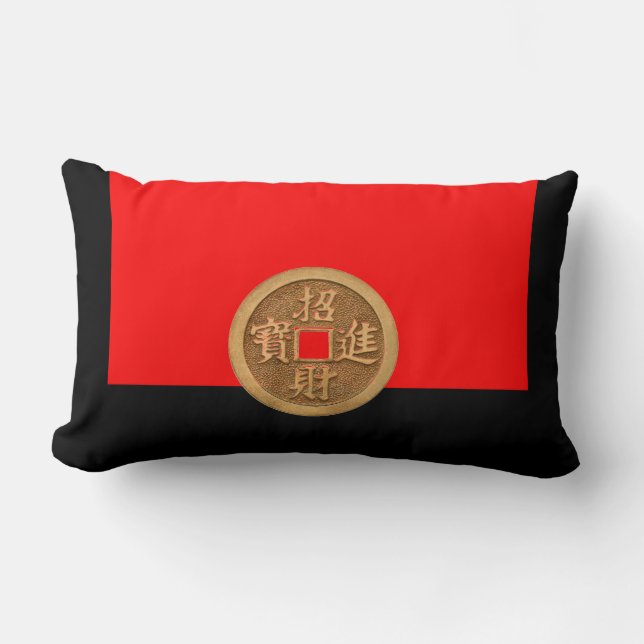 LYCKA TILL PILLOW CHINESE COIN - ARA PILLOW LUMBARKUDDE (Framsida)