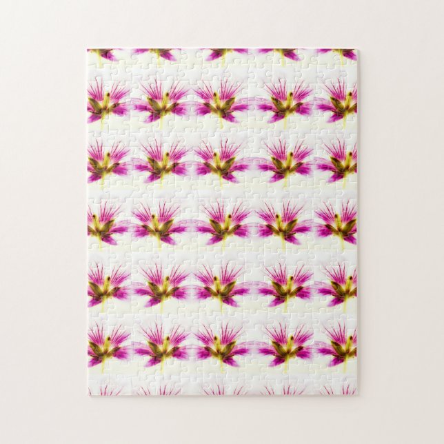 Lycka till Rosa Blommigt Puzzle! Pussel (Vertikal)