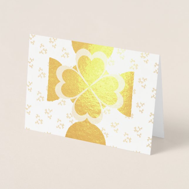 Lycka till Saint Patrick's Day anpassad folie kort (Framsida)