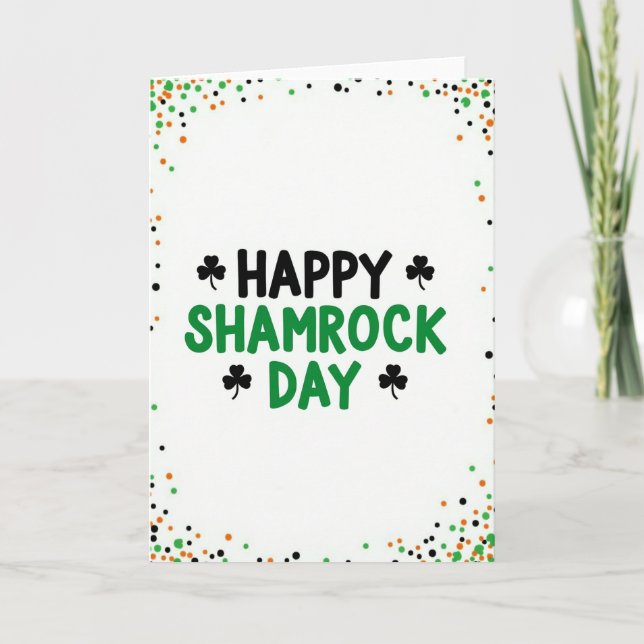 Lycka till Shamrock-dagen-kort Kort (Framsida)
