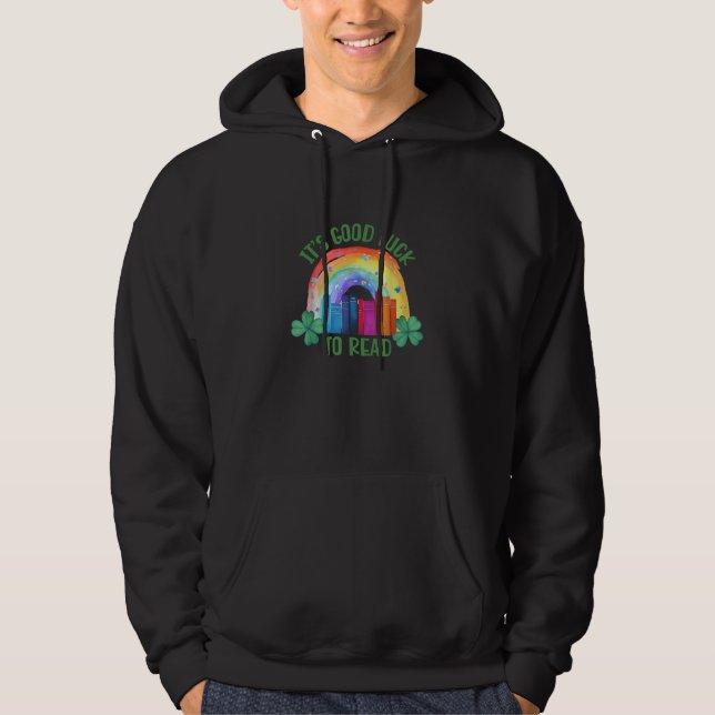 Lycka till ska läsa St patrick's day Li Hoodie (Framsida)