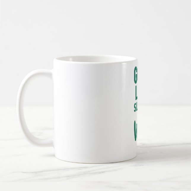 Lycka till som tiger min fru - fet notering kaffemugg (Vänster)