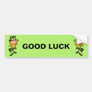 Lycka till söta leprechaunsar och schaktmassor på bildekal