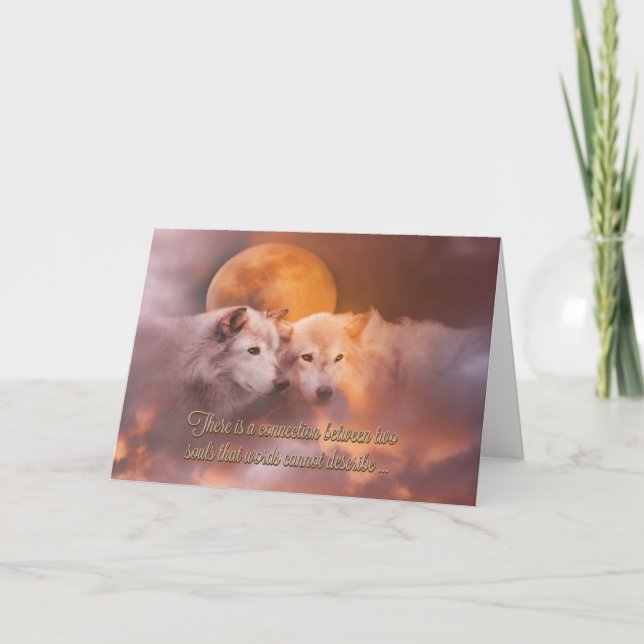 Lycka till Soul Mate Bröllopsdag Gratulationskort Kort (Framsida)