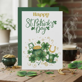 Lycka till St Patrick’s Day Irländskt gratulations Julkort