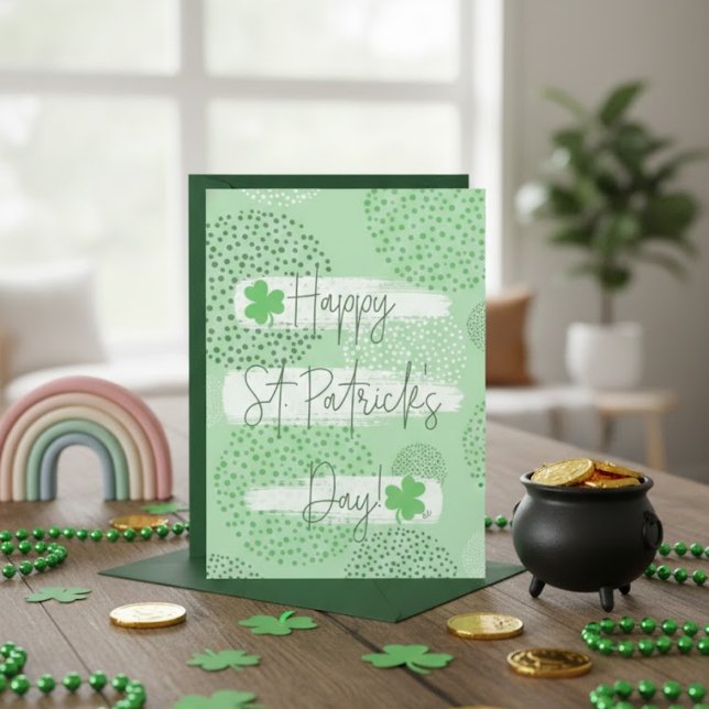 Lycka till St Patrick’s Day Irländskt gratulations Julkort (Skapare uppladdad)
