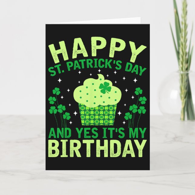 Lycka till St Patricks dag födelsedag Saint Paddys Kort (Framsida)