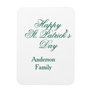 Lycka till St. Patrick's day familjenamn grön mini Magnet