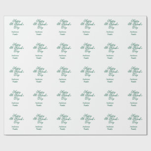 Lycka till St. Patrick's day familjenamn grön smin Presentpapper