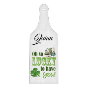 Lycka till St. Patrick's Day Glas Skärbräda