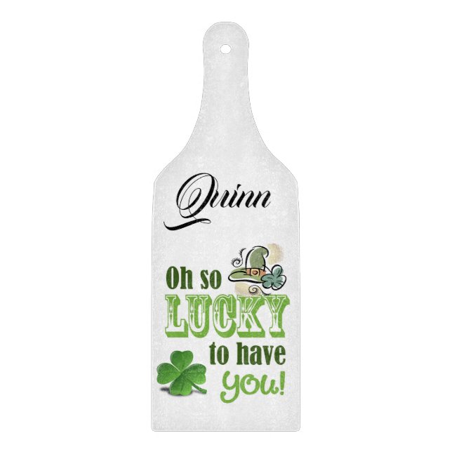 Lycka till St. Patrick's Day Glas Skärbräda (Framsidan)