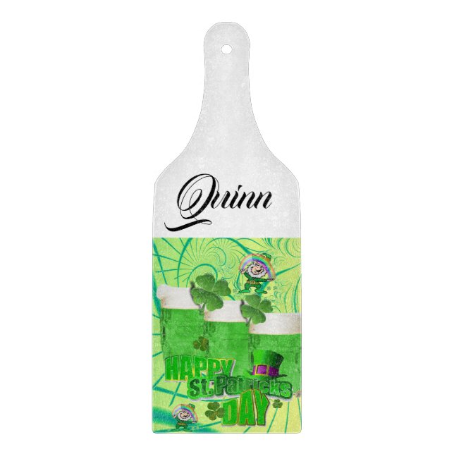 Lycka till St. Patrick's Day Glas Skärbräda (Framsidan)