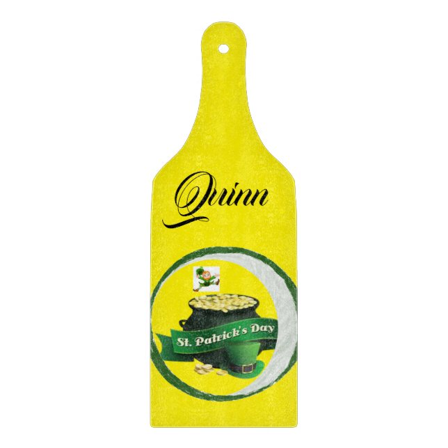 Lycka till St. Patrick's Day Glas Skärbräda (Framsidan)