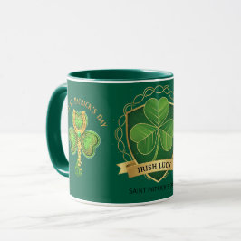 Lycka till St Patrick's Day Irländsk tur Shamrock- Mugg
