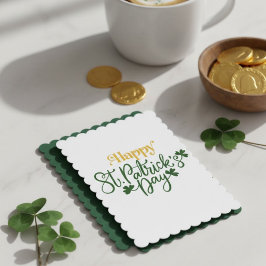 Lycka till St. Patrick's Day Irländskt gratulation Julkort