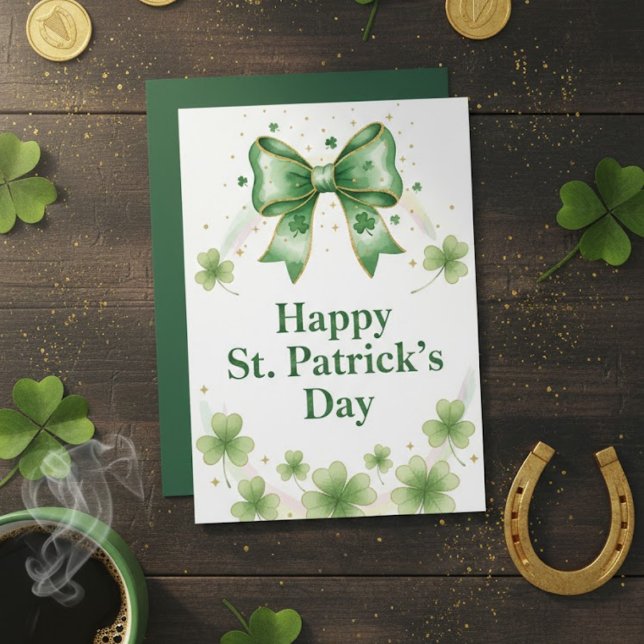 Lycka till St. Patrick's Day Irländskt gratulation Julkort (Skapare uppladdad)