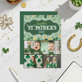 Lycka till St. Patrick's Day Irländskt gratulation Julkort