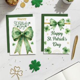Lycka till St. Patrick's Day Irländskt gratulation Julkort
