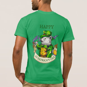 Lycka till St. Patrick's Day Öl Irländsk Katt Roli T Shirt