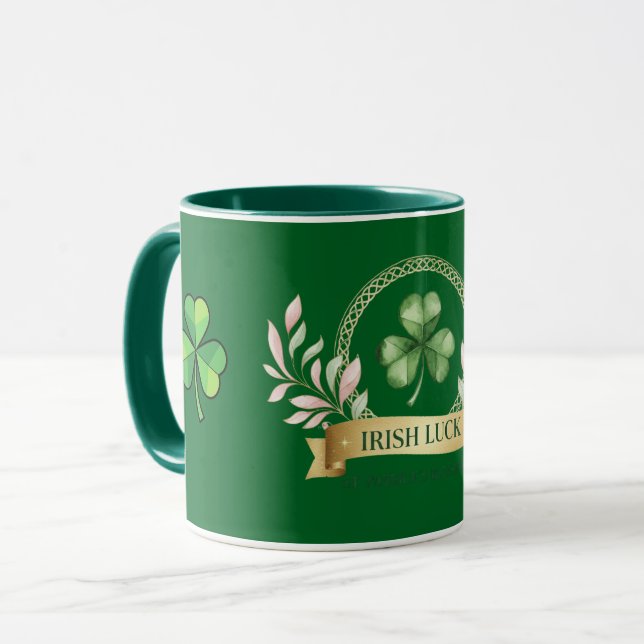 Lycka till St. Patrick's Day Ölmugg Mugg (Framsida vänster)