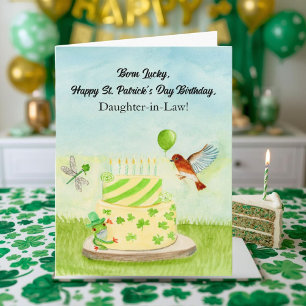 Lycka till svärdotter på St. Patricks dag födelsed Kort