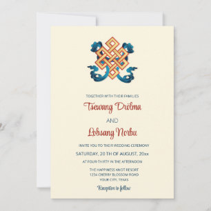 Lycka till   Tibetanska Bröllop Inbjudningar