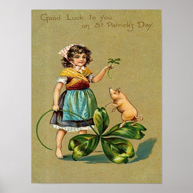 Lycka till till dig på St. Patrick's Day Poster (Framsidan)