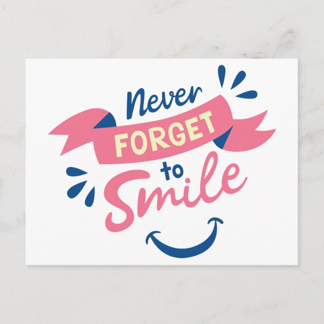 Lycka till vid Smiles Hej, tänka på dig Vykort (Framsida)