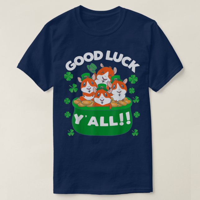 Lycka till Y'all Lucky Irish Gris Guinea St Patric T Shirt (Design framsida)
